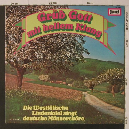 Westfälische Liedertafel: Grüß Gott Mit Hellem Klang, Europa(111 144.2), D, 1980 - LP - F5486 - 6,00 Euro