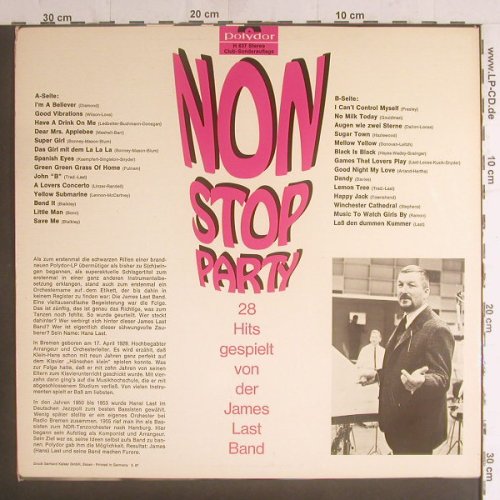 Last Band,James: Non Stop Party,28 Hits, Club Aufl., Polydor(H 837), D, 1967 - LP - F5846 - 12,50 Euro