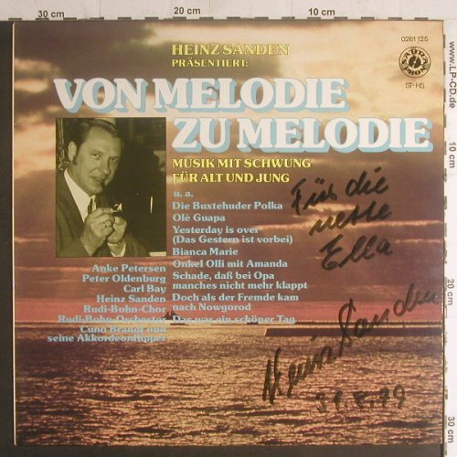 V.A.Von Melodie zu Melodie: Heinz Sanden präsentiert, woc, Sabraphon(0261 125), D,  - LP - F5856 - 9,00 Euro