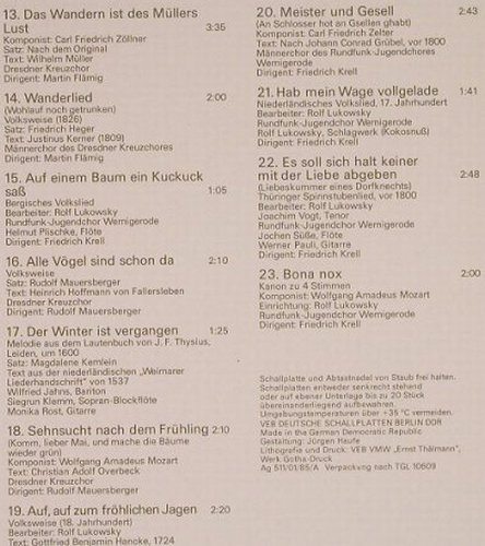 V.A.Die schönsten deut.Volkslieder2: Dresdner Kreuzchor,Werner Pauli.., Eterna(8 35 100), DDR, 1985 - LP - F6018 - 7,50 Euro