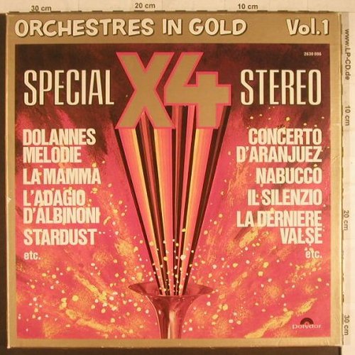 V.A.Orchestres in Gold: Vol.1 Special X4 Stereo, Polydor(2630 086), F,  - 4LP - F6086 - 17,50 Euro