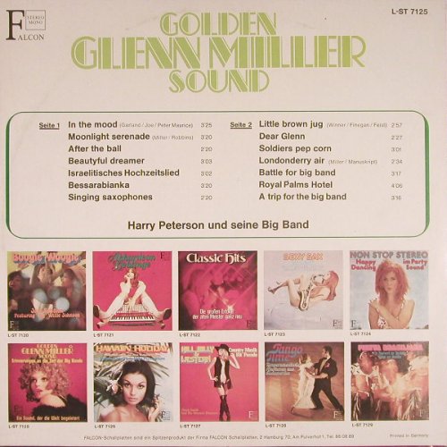 Peterson,Harry und seine Big Band: Golden Glen Miller Sound, Falcon(L-ST 7125), D,  - LP - F6328 - 5,00 Euro