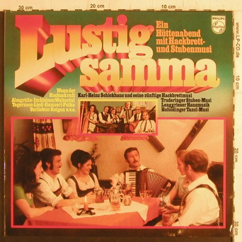 V.A.Lustig Samma - Ein Hüttenabend: mit Hackbrett-u.Stubenmusi,Foc, Philips(6623 090), D, 1974 - 2LP - F6557 - 9,00 Euro