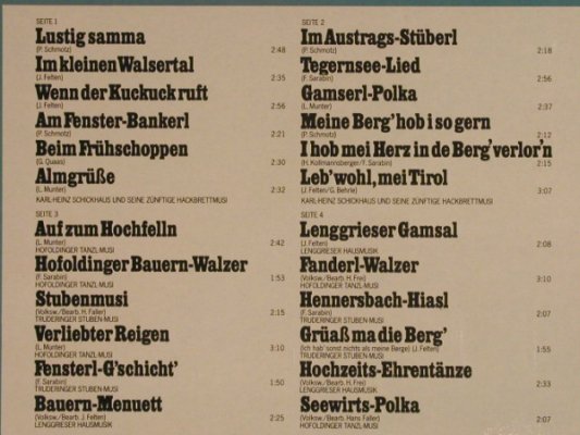 V.A.Lustig Samma - Ein Hüttenabend: mit Hackbrett-u.Stubenmusi,Foc, Philips(6623 090), D, 1974 - 2LP - F6557 - 9,00 Euro