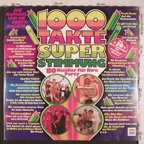 Raphael,Joe  und die Party Singers: 1000 Takte Super Stimmung, Foc, Arcanta(DE 22.697), D,  - 2LP - F8305 - 7,50 Euro