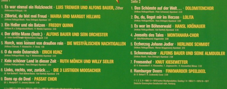 V.A.Lieder der Heimat: L.Trenker/Alfons Bauer...Finkwarder, Polydor(2418 695), D,m-/vg+Co,  - LP - F8329 - 5,00 Euro