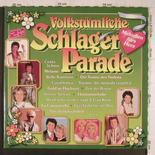 V.A.Volkstümliche Schlagerparade: Melodien fürs Herz, Foc, Marcato(14 001 2), D, 1988 - 2LP - F8387 - 7,50 Euro