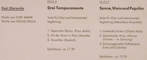 Mahr,Curt / Heinz Hagis: Drei Temperamente/Sonne,WeinPaprika, Herbert Records(RE 555), D,  - 10inch - F8410 - 9,00 Euro