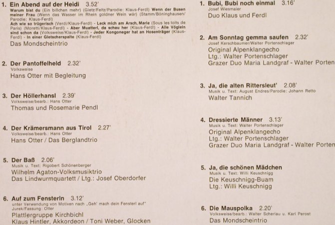 V.A.Ein Abend auf der Heidi: Mondschein Trio,Klaus u.Ferdl, u.a., Amadeo(AVRS 18043 St), A,  - LP - F8990 - 6,00 Euro