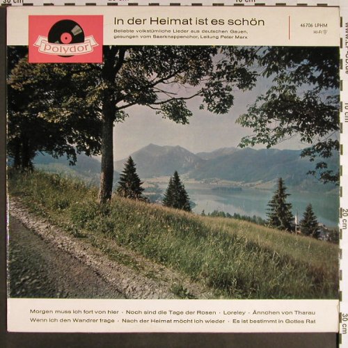 Saarknappenchor - Peter Marx: In der Heimat ist es schön, Polydor(46 706 LPHM), D, 1961 - LP - F9323 - 12,50 Euro