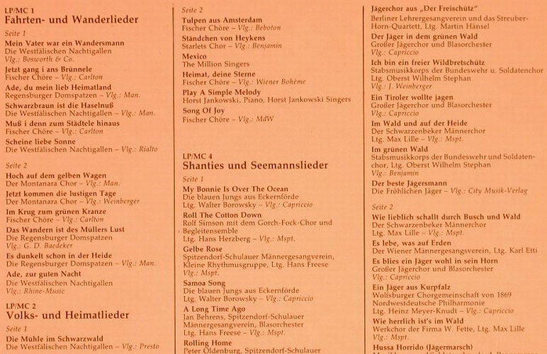 V.A.Das große Chor-Festival: 24 Chöre singen für Sie, MC-Box, Das Beste(DG 67675), D,  - MC x 6 - F9665 - 7,50 Euro