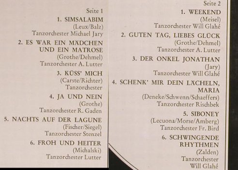 V.A.Beliebte Tanzkapellen spielen: für Sie- Michael Jary...Will Glahe, Top Classic (17)(BB 45.017), D,  - LP - F9724 - 7,50 Euro