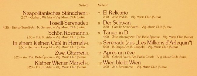 Trio Belle Epoque: Wunsch Konzert im Cafe-Haus, Gold Record(31 5424), D,m-vg+, 1980 - LP - F9775 - 7,50 Euro