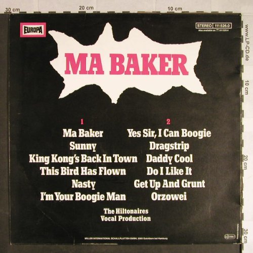 Hiltonaires: Ma Baker (vocal prod.), Europa(111 526.0), D, 1977 - LP - H120 - 6,00 Euro