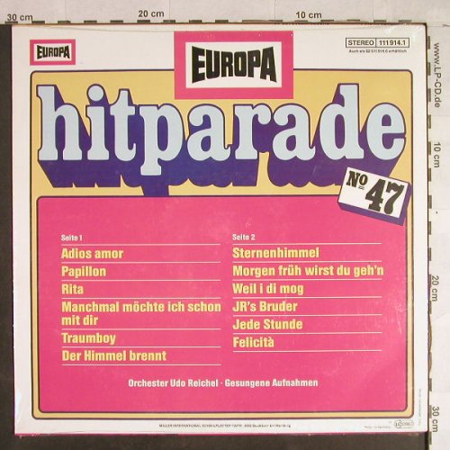 Reichel,Udo - Orchester: Hitparade No.47, gesungene Aufnahm., Europa(111 914.1), D, FS-New,  - LP - H1392 - 17,50 Euro