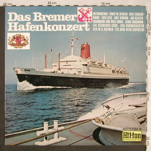 V.A.Bremer Hafenkonzert: Hymne an Bremen...Muß i den,..., Hit-ton(HTSLP 340010), D, vg+/m-,  - LP - H1535 - 7,50 Euro
