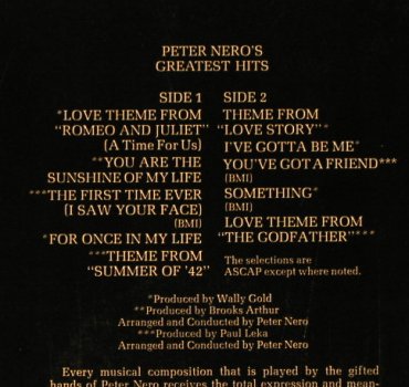 Nero,Peter: Greatest Hits, Columbia(PC 33 136), US, 1974 - LP - H1894 - 7,50 Euro