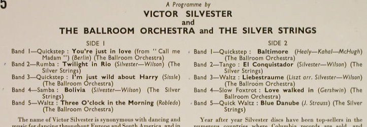 Silvester,Victor: Dancing to - Number Two, vg+/m-, Columbia(33S 1015), UK,  - 10inch - H191 - 9,00 Euro