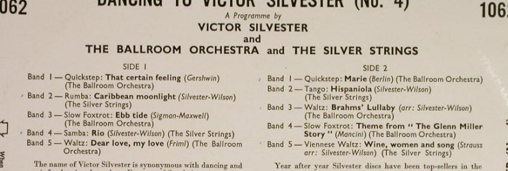 Silvester,Victor: Dancing to - Number Four, Columbia(33S 1062), UK,  - 10inch - H192 - 9,00 Euro