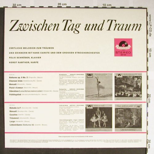 Carste,Hans & Sein Gr.Streichorch.: Zwischen Tag und Traum, Polydor(237 135), D, 1963 - LP - H2029 - 12,50 Euro