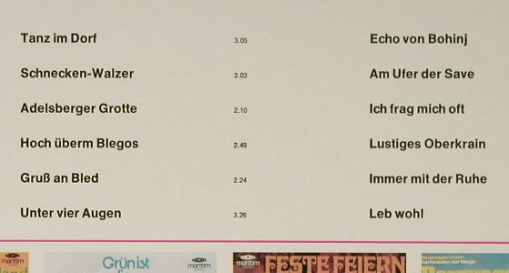 Graetz,Helmut u.seine Blegos-Buam: Lustige Musikanten aus Oberkrain, Maritim(47 325 NU), D,  - LP - H2082 - 6,00 Euro