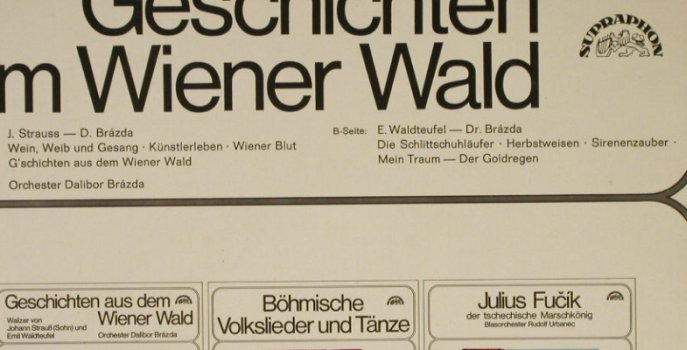 Brázda,Dalibor  -  Orchester: Geschichten a.d.Wiener Wald, Supraphon(SUA150036)(SUB ST 54 452), D,  - LP - H2188 - 6,00 Euro