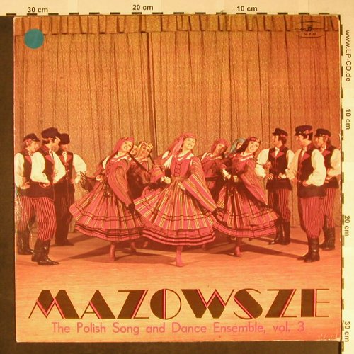 Polish Song & Dance Ensemble: Vol.3 - Mazowsze, Muza(SX 0143), PL,  - LP - H2223 - 9,00 Euro