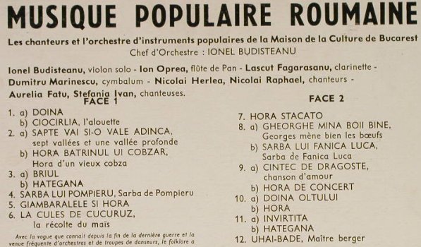 V.A.Musique Poulaire Roumaine: Maison de  Culture de Bucarest, Mode(MDINT 9042), F, vg+/m-,  - LP - H2259 - 6,00 Euro