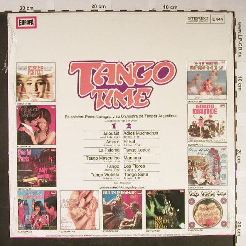 Lavagna,Pedro-Orch.de Tangos Argent: Tango Time, FS-New, Europa(E 444), D,  - LP - H2270 - 17,50 Euro