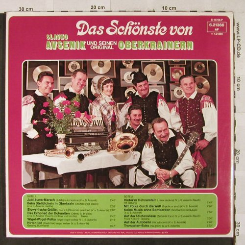 Avsenik,Slavko & Orig.Oberkrainer: Das Schönste von, Foc, Telefunken(6.21366 AF), D, 1974 - LP - H2900 - 7,50 Euro
