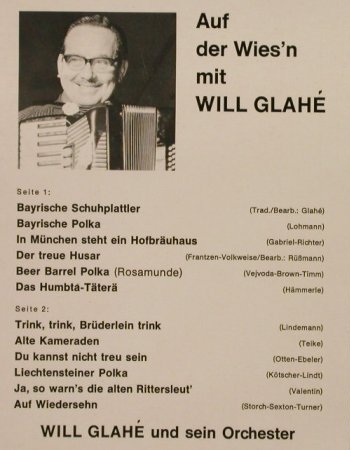 Glahe,Will: Oktoberfest, Auf der Wies'n mit, Decca(SLK 16872-P), D,  - LP - H3069 - 7,50 Euro