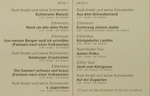 Knabl,Rudi: Zauber der Zither,Wunschkonzert mit, Ariola(88 486 OU), D,  - LP - H3084 - 9,00 Euro
