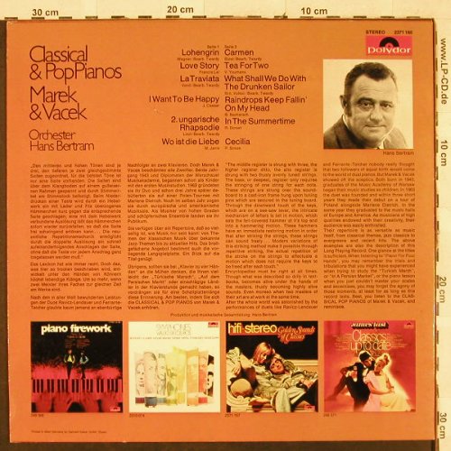 Marek & Vacek: Classical & Pop Pianos, Polydor(2371 160), D, 1971 - LP - H3151 - 9,00 Euro