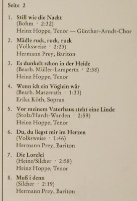 V.A.Deutsche Heimatlieder: Erika Köth,H.Prey,Frick,Hoppe, DCS/EMI(H 071/3), D,  - LP - H3425 - 6,00 Euro