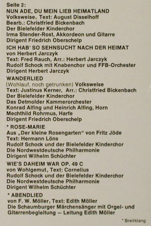 Schock,Rudolf / Kinderchöre: Der fröhliche Wanderer, EMI(027-29 355), D,  - LP - H3470 - 7,50 Euro