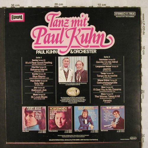 Kuhn,Paul & Orchester: Tanzparty Mit Paul Kuhn,Autogramm, Europa(111 755.6), D, vg+/m-, 1980 - LP - H3498 - 9,00 Euro