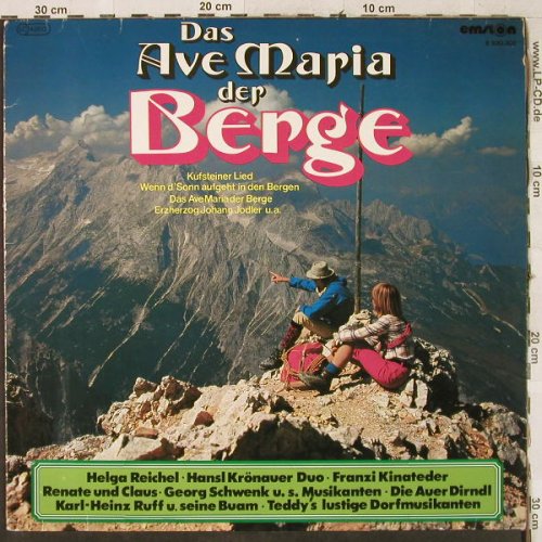 V.A.Das Ave Maria der Berge: Hansl Krönauer-Duo...K.H.Ruff..., Emston(E 620.202), D, 1981 - LP - H3672 - 5,00 Euro