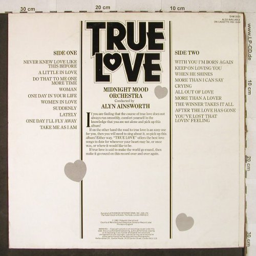 Midnight Mood Orchestra: True Love - cond.by Alyn Ainsworth, Pickwick(SHM 3103), UK, 1981 - LP - H3980 - 6,00 Euro