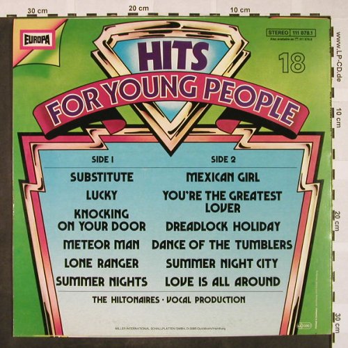Hiltonaires: Hits for young people (18), Europa(111 878.1), D, 1978 - LP - H4349 - 5,00 Euro