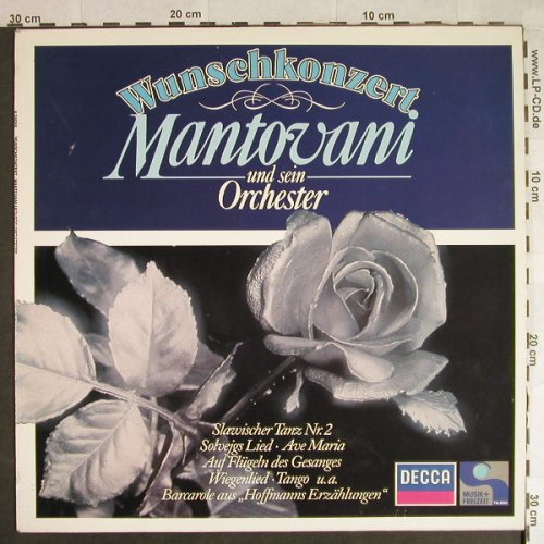 Mantovani & Sein Orchester: Wunschkonzert, Decca(6.26096 LF), D, Ri, 1985 - LP - H457 - 6,00 Euro
