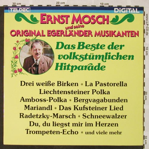Mosch,Ernst & seine Orig.Egerländer: Das Beste der volkstümlichen Hitpar, Teldec(6.26189), D, Ri, 1985 - LP - H4931 - 6,00 Euro
