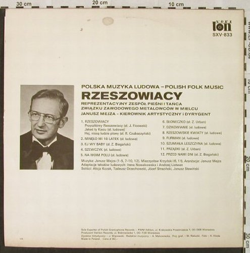 Rzeszowiacy: Polish Folk Music, Foc, Veri ton(SXV-833), PL,  - LP - H4932 - 7,50 Euro