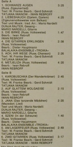 V.A.Slawische Seele: Tatjana Iwanow,Dunja Rajter,Rebroff, CBS / Stern Musik(SPR 18), D,vg+/m-, 1698 - LP - H5014 - 9,00 Euro