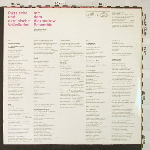 Alexandrov-Ensemble: Russische & Ukrainische Volkslieder, Melodia Eterna(8 35 048), DDR, 1972 - LP - H5287 - 7,50 Euro