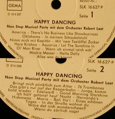 Last,Robert - Orchester: Happy Dancing,Musterplatte No Cover, Decca(SLK 16 627-P), D,VG-/--,  - LP - H5306 - 7,50 Euro