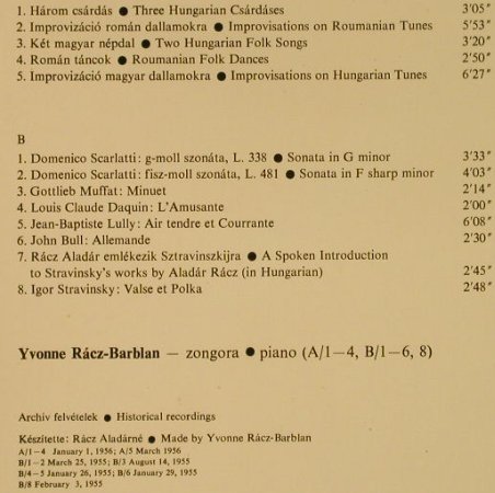 Racz,Aladár: Folk&Classic-Cimbalom,badCondition, Hungaroton,Mono(LPX 11981), H,VG-/vg+, 1978 - LP - H5309 - 5,00 Euro