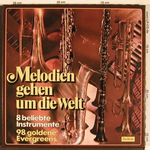 V.A.Melodien gehen um die Welt: 8 beliebte Instrum.,98 Evergr., Das Beste,Booklet.(MGW 614/615), D,Box,  - Tapex8 - H6053 - 3,00 Euro
