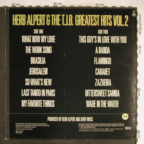 Alpert,Herb & Tijuana Brass: Greatest Hits Vol.2 (73), A&M(AMLH 64627), NL, 1977 - LP - H6699 - 5,00 Euro