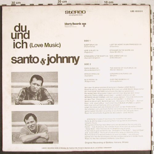 Santo & Johnny: Du und ich (Love Music), Liberty(LBS 83 313 X), D, 1976 - LP - H7148 - 9,00 Euro