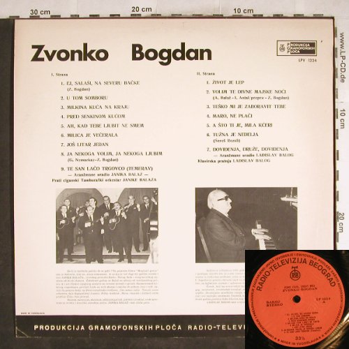 Bogdan,Zvonko: Same. 2xZlatna, Radio-Televizije Beograd(LPV 1224), YU,  - LP - H7537 - 7,50 Euro